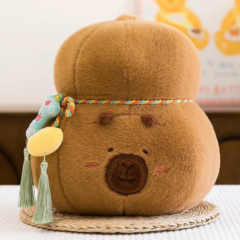 Kawaii capivara brinquedo de pelúcia bonito boneca de pelúcia para crianças aniversário presente de natal macio fofinho animal brinquedo perfeito para prêmio redenção e