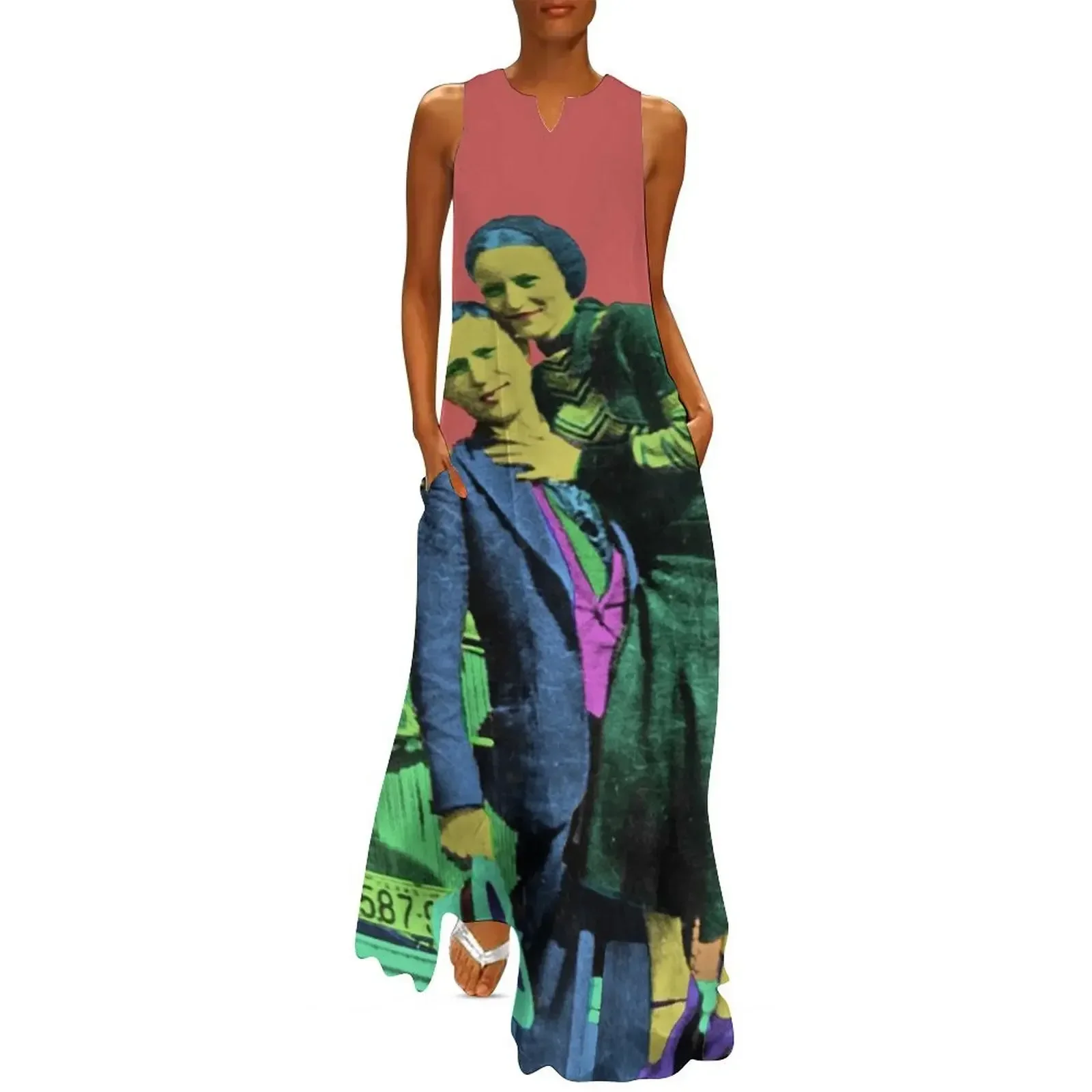 

Bonnie and Clyde Pop Art Long Dress ceremony dresses luxury woman evening dress women's fashion dresses Dress for girls