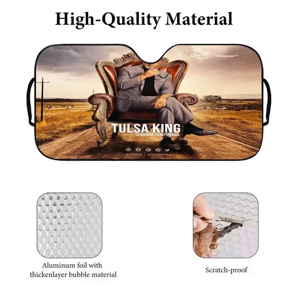 مظلة شمسية للسيارة من فيلم T-Tulsa K-King، مظلة للزجاج الأمامي للسيارة، حماية من الأشعة فوق البنفسجية ومبرد داخلي #3