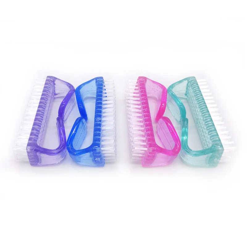 Professionals Nail Brush Dust Plastic Washable Clear Powder Blue Purple Green Cleaning Nails Horn Big Brushes All for   Manicure