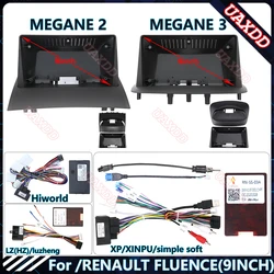 For /RENAULT MEGANE FLUENCE 9INCH Car DVD Radio Android Host Speaker Decoder MP3 MP5 Fascia Audio Multimedia Fasica Frame