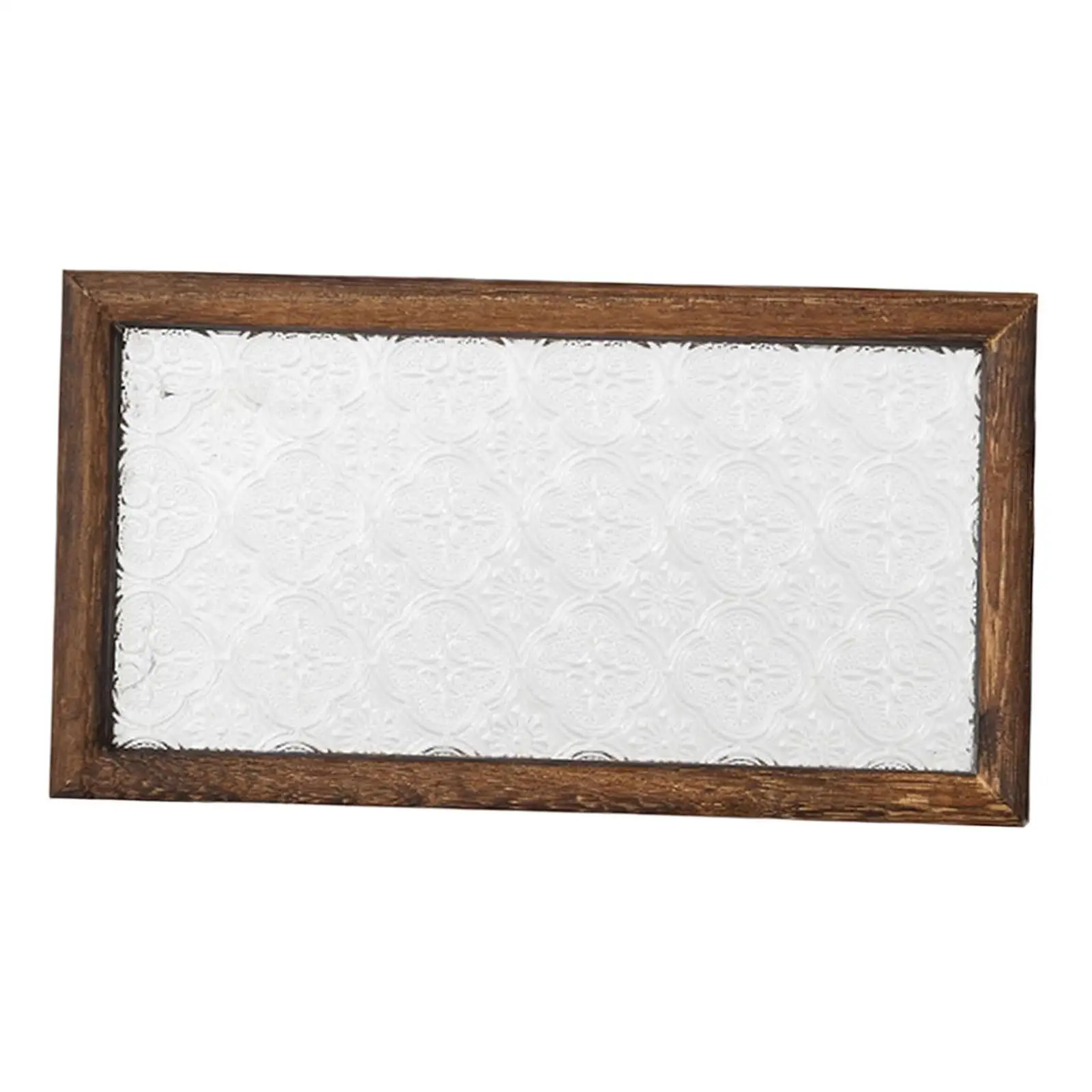 Vintage Style Serving Tray Begonia Carved Glass Tray for Earrings Necklace