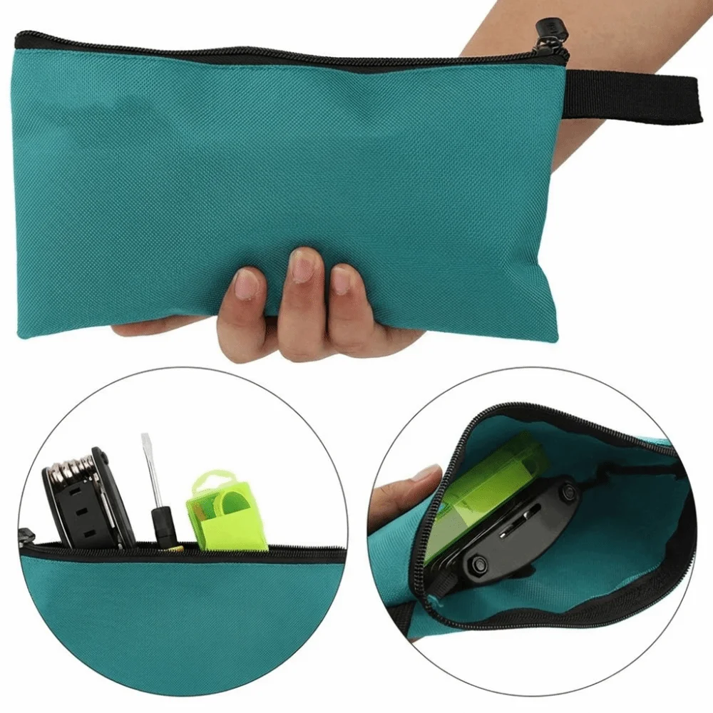 

3PCS Durable 600D Polyester Bike Tool Bag Lightweight Green Bicycle Storage Bag 23.5 * 13cm Bike Storage Pouch Outdoor Cycling
