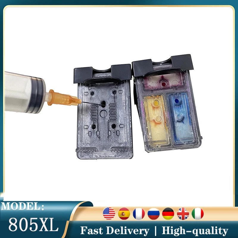 

Vilaxh 805XL Чернильный картридж 805XL Совместимый многоразовый для HP 805XL Ifor HP DeskJet 1210/1212/2330/ 23322335 /2720/2721/2722