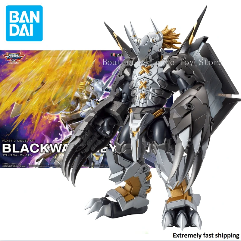 In Stock Original Bandai Figure-rise Standard Amplified Digimon Adventure Black War Greymon Assembly Action Figure Anime Model