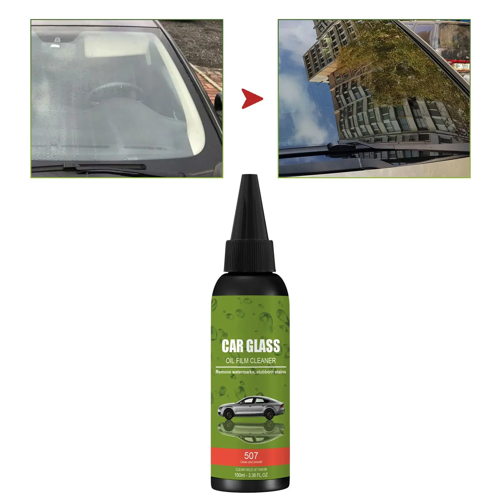 

Средство для удаления масляной пленки, водоотталкивающее, для автомобильных стекол, окон дома и других оконных поверхностей.