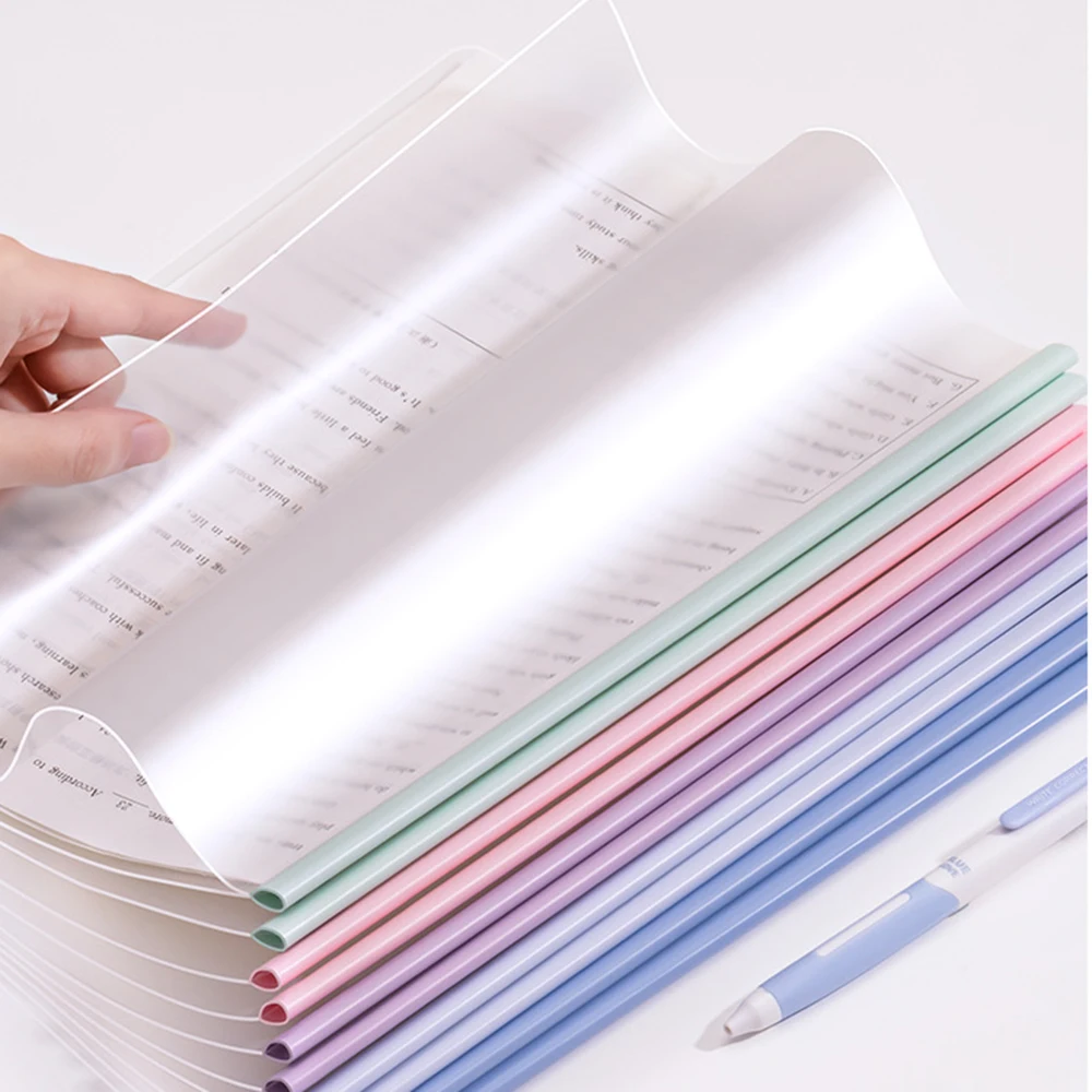 10/20Pcs A4 Transparent Plastic File Folders, Large‑Capacity Storage, Paper Organizer for Student Office Classification Supplies
