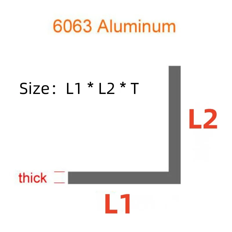 10~100mm Sides Right Angle aluminum,6063 AL L-shaped aluminum alloy,Aluminum edging triangle profile DIY Materials
