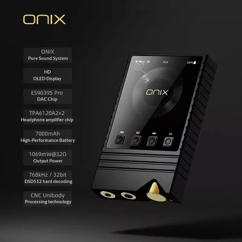 مشغل SHANLING ONIX Overture XM5 مشغل MP3 مشغل موسيقى محمول مشغل MP3 عالي الجودة HIFI Hi-res صوت مزدوج بلوتوث 5.2 DAC LDAC