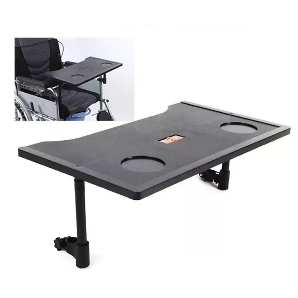 Wheelchair Tray Table Universal Fit Cup Holders Portable Wheelchair Dining Table Board Lightweight Easy To Install for Resting