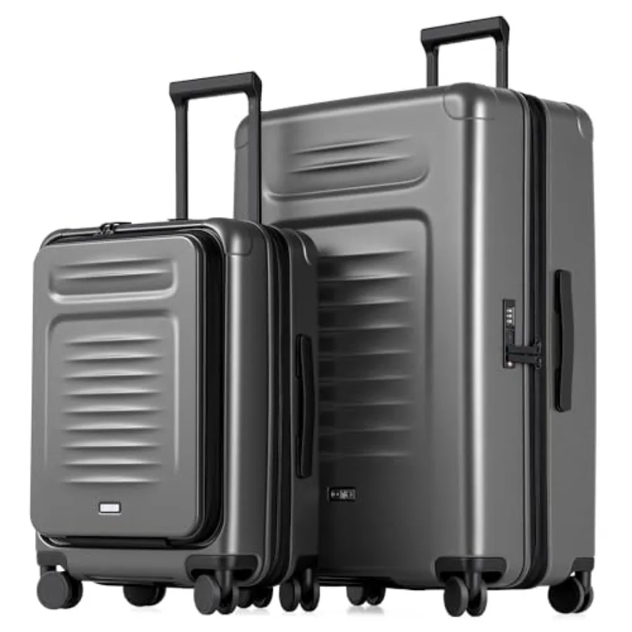 

Coolife Luggage Sets Checked Suitcases 2 Piece Travel Carry on with Spinner Wheels Expandable Hardside Large Suitcase with TSA