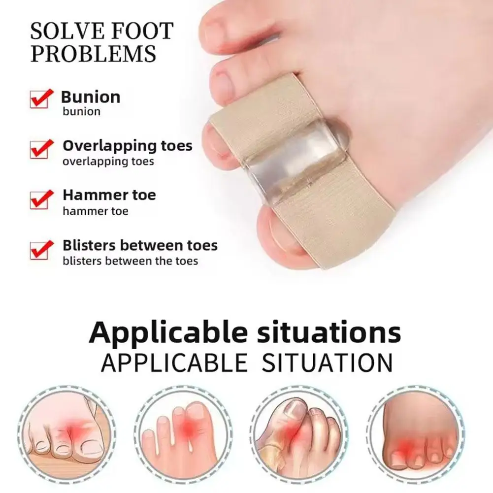 5Pcs Bunion Corrector Toe Alignment Splint Adjustable Big Toe Straightener Pain Relief Breathable Spacers for Men Women