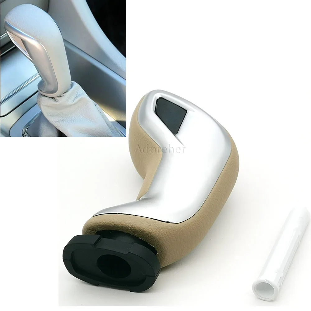 

1PC Fit For Citroen C5 2010 2011 2012 2013 2014 2015 2016 Car Beige gear shift lever knob with headball and sleeve