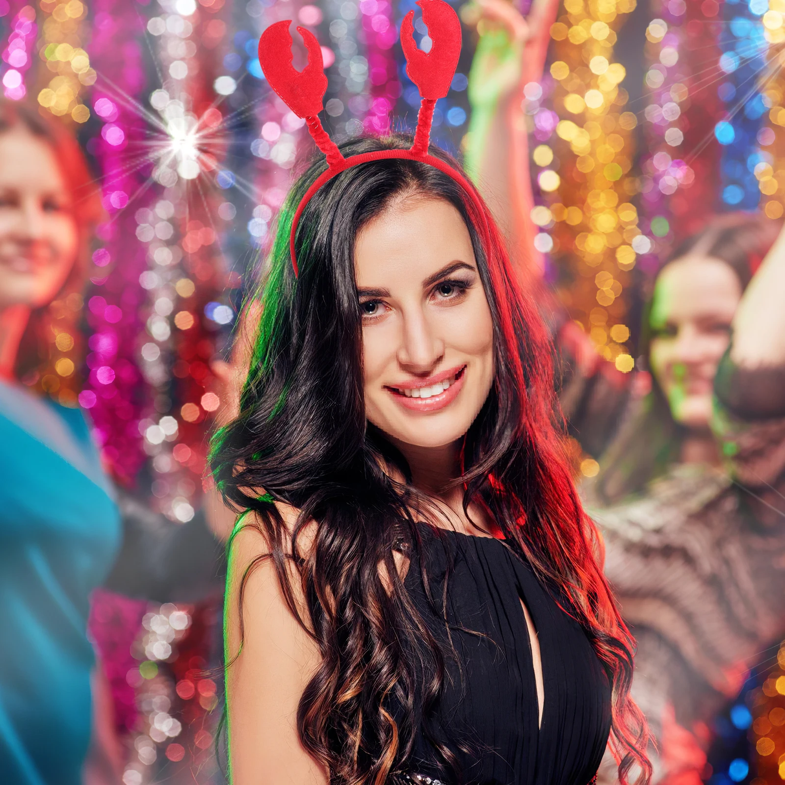 

12Pcs Crab Headband Cartoon Style Cute Hair Accessory for Halloween Party Cosplay Costume Girls Photo Props Decoration