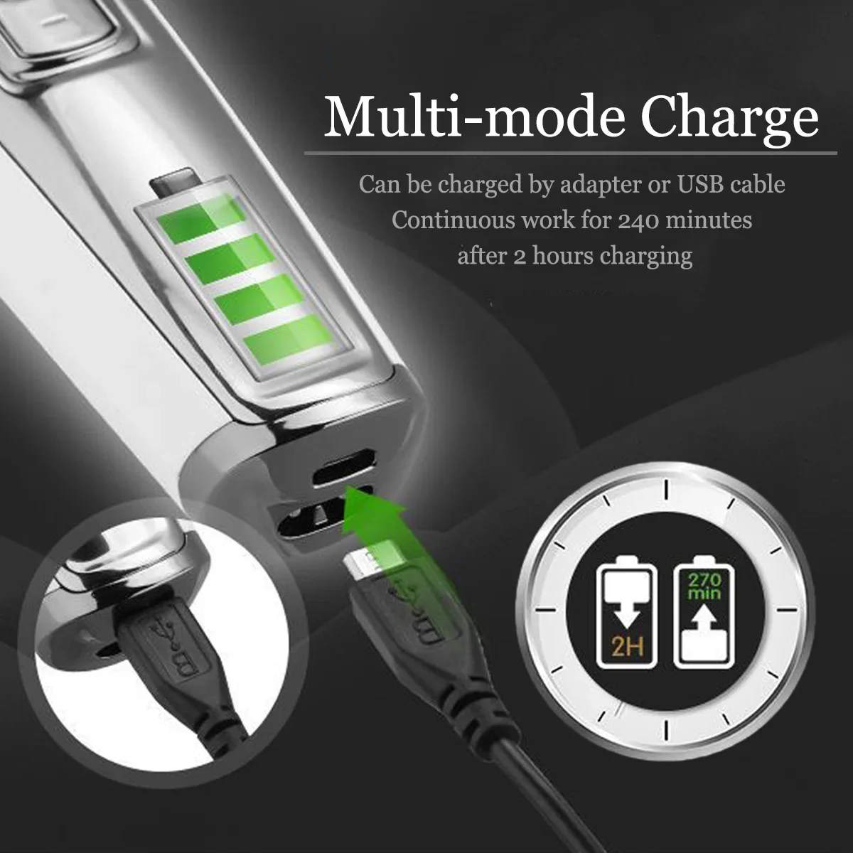 Cortadora de pelo profesional para hombre, máquina eléctrica de corte de pelo con pantalla LCD, recargable, para Barba