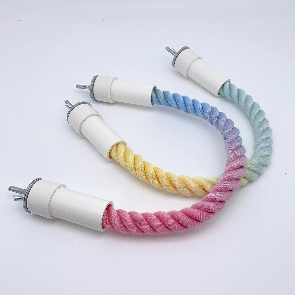 Bird Cage Accessories Climbing Rope Parrot Stand Rod Mouldable Stand Bar U-Shaped Stand Stick Small Medium Birds Supplies Scener view 3