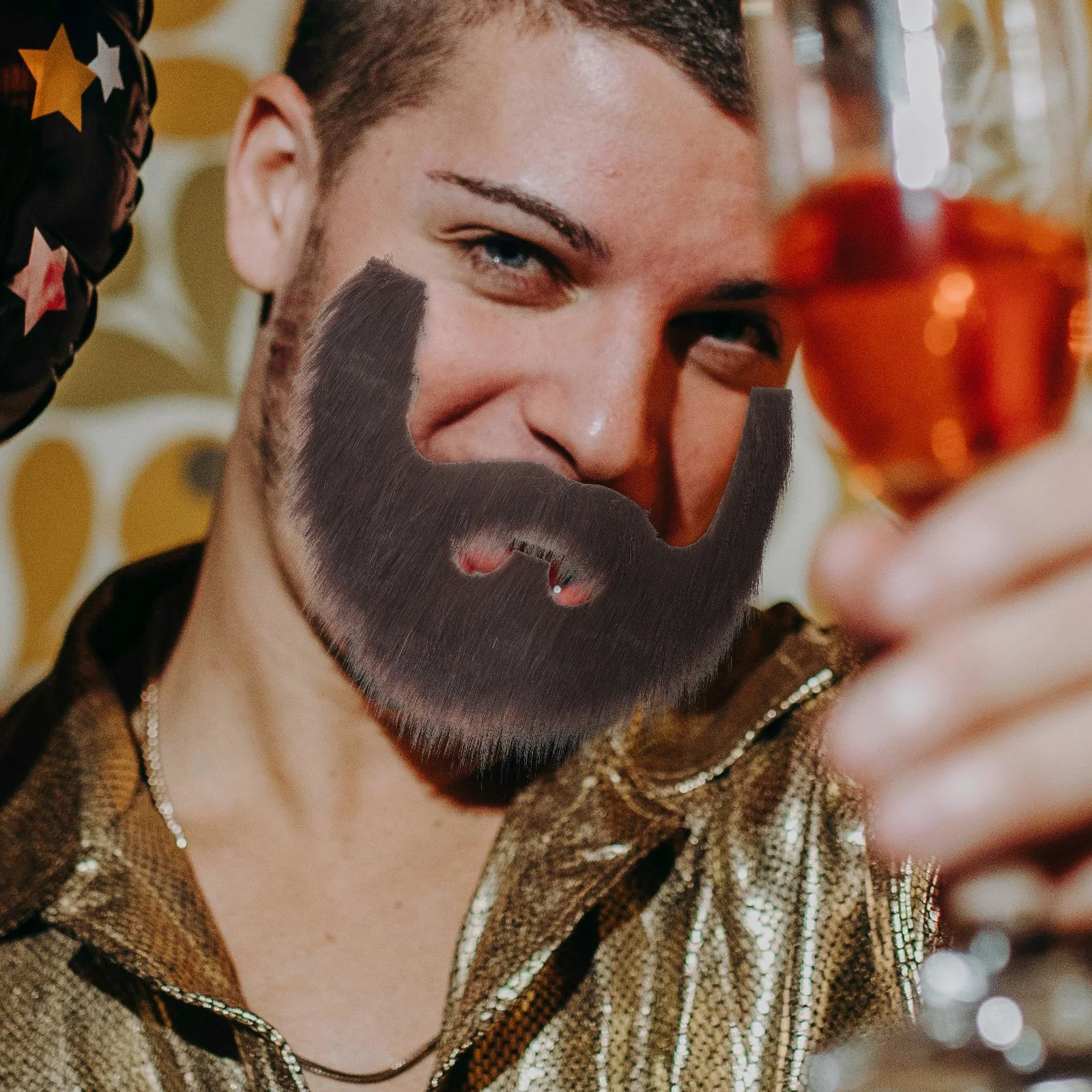 1 Juego de accesorios de Cosplay de tela para barba y cejas falsas, perfectos para disfraz de Halloween, foto de fiesta y puesta en escena