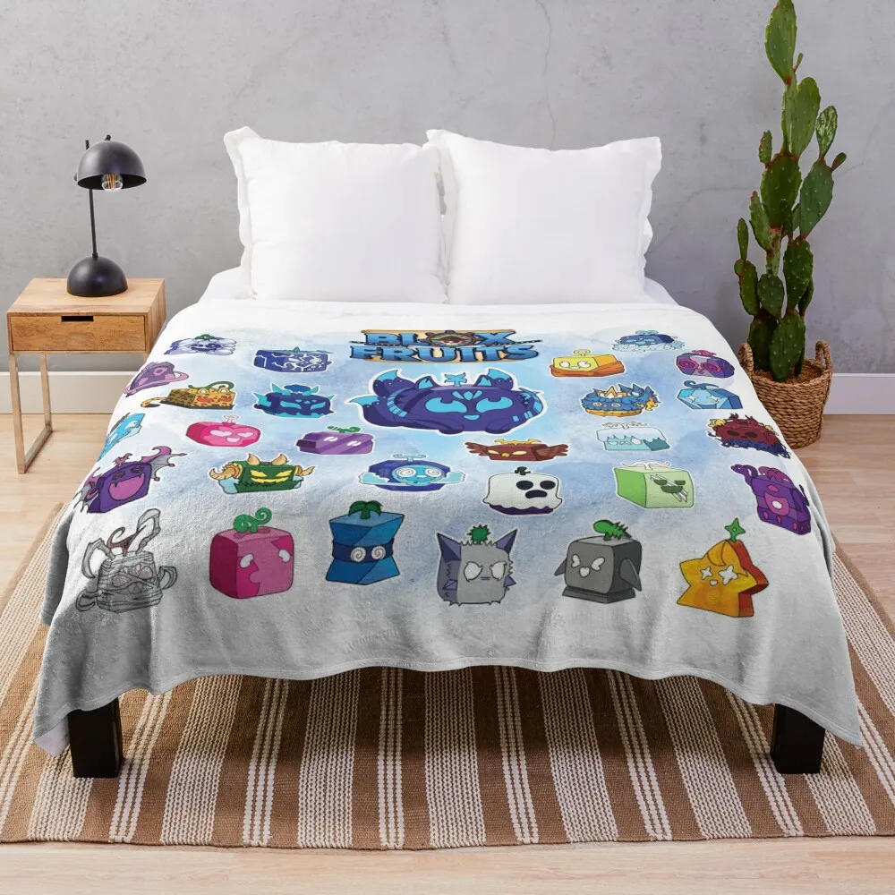 

Kitsune - Blox Fruits - Characters Throw Blanket Travel for sofa valentine gift ideas Blankets