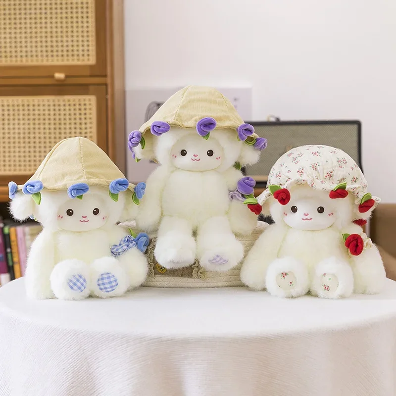 New Cute Rose Little Sheep Plush Toy Doll From Xigaodi Little Sheep Cute Doll Interior Decoration The Best Gift for A Girlfriend