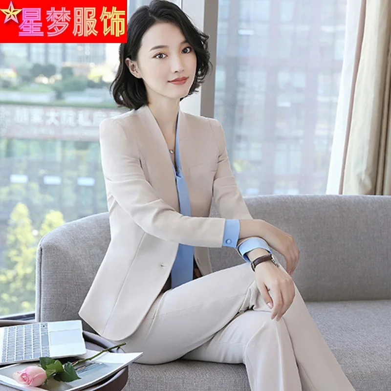 1872 Long Sleeve Boutique Women's Clothing Business Suit Office Temperament Office Suits plus Size Suit White Collar Business Fo