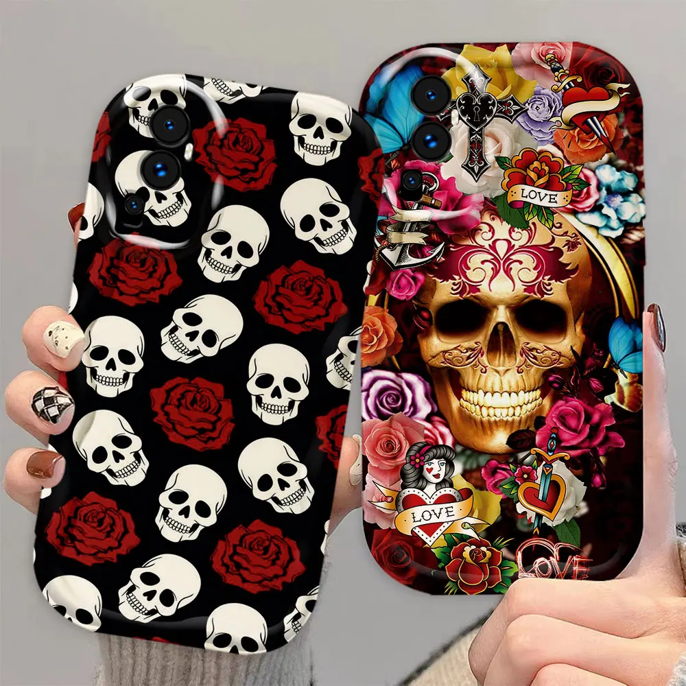 Mexican Style Skull  Phone Case Cover For OPPO FindX3lite RENO 12 12F 11 11F 8 8T 7 7Z 6 5 5F 4 LITE PRO 5G