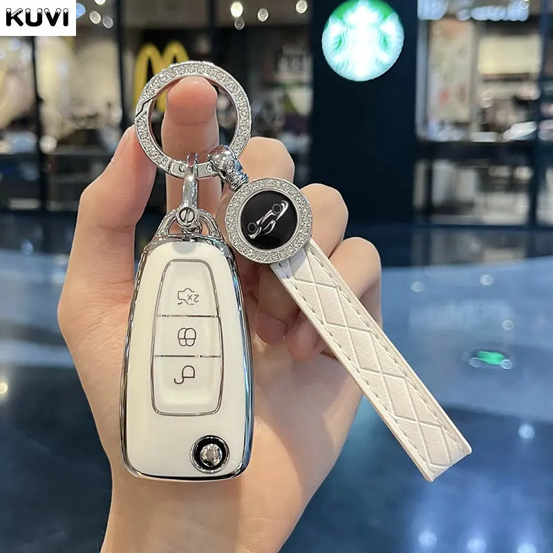 

Fashion TPU Car Remote Flip Key Case Cover Shell For Ford Focus 2 3 C-Max S-Max Fiesta Mondeo Kuga Ecosport Ranger Escape Galaxy