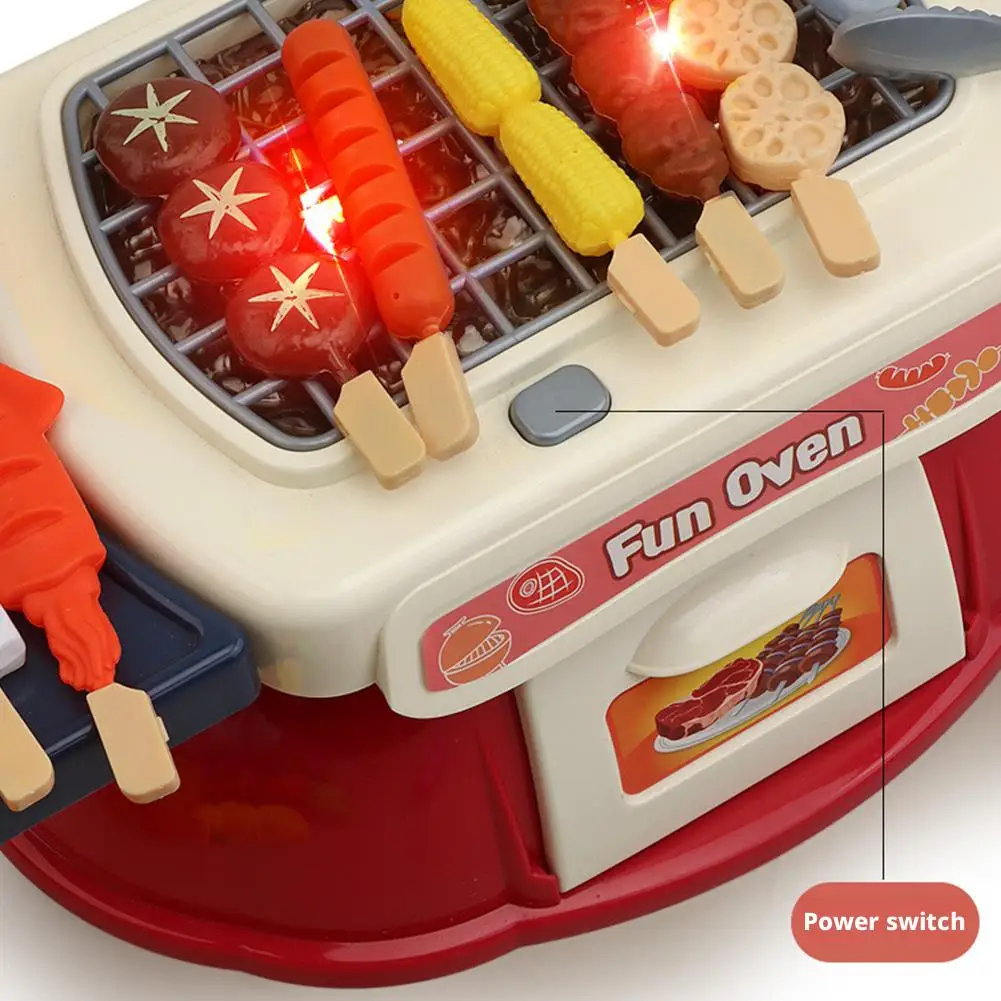 Mini Barbecue de cuisine pour enfants, jouet à marmite, brochettes de Barbecue, Simulation de nourriture, ensemble de cuisine, jouets de Table à manger pour garçons et filles, ornement de bureau