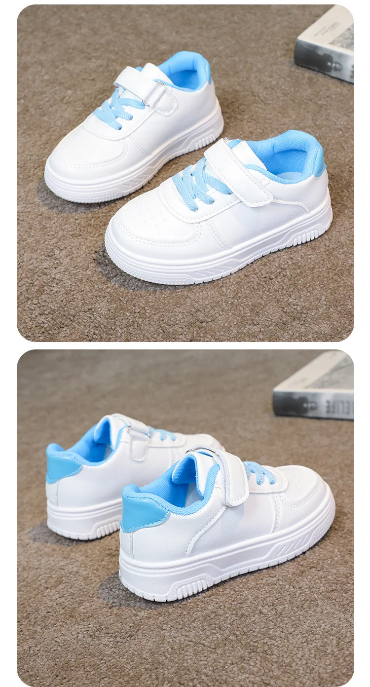 2026 Herbst Kinder Barfußschuhe mit breiter Zehenbox für Jungen und Mädchen – Minimalistische Sneaker aus leichtem Kunstleder mit Klettverschluss – Detail 21