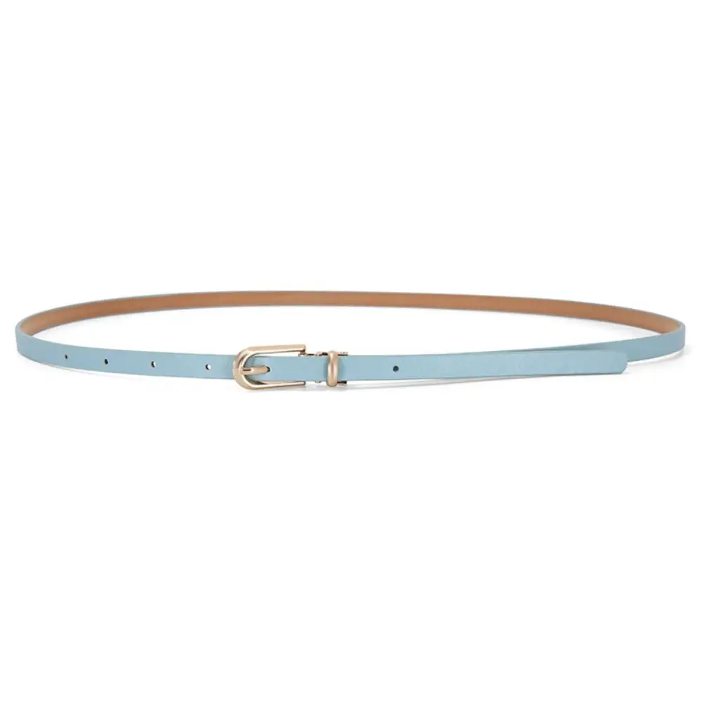 

Classic Candy Color PU Leather Waistband Adjustable Waist Strap Thin Belt Alloy Buckle Waist Belt Thin Waist Belt Girl