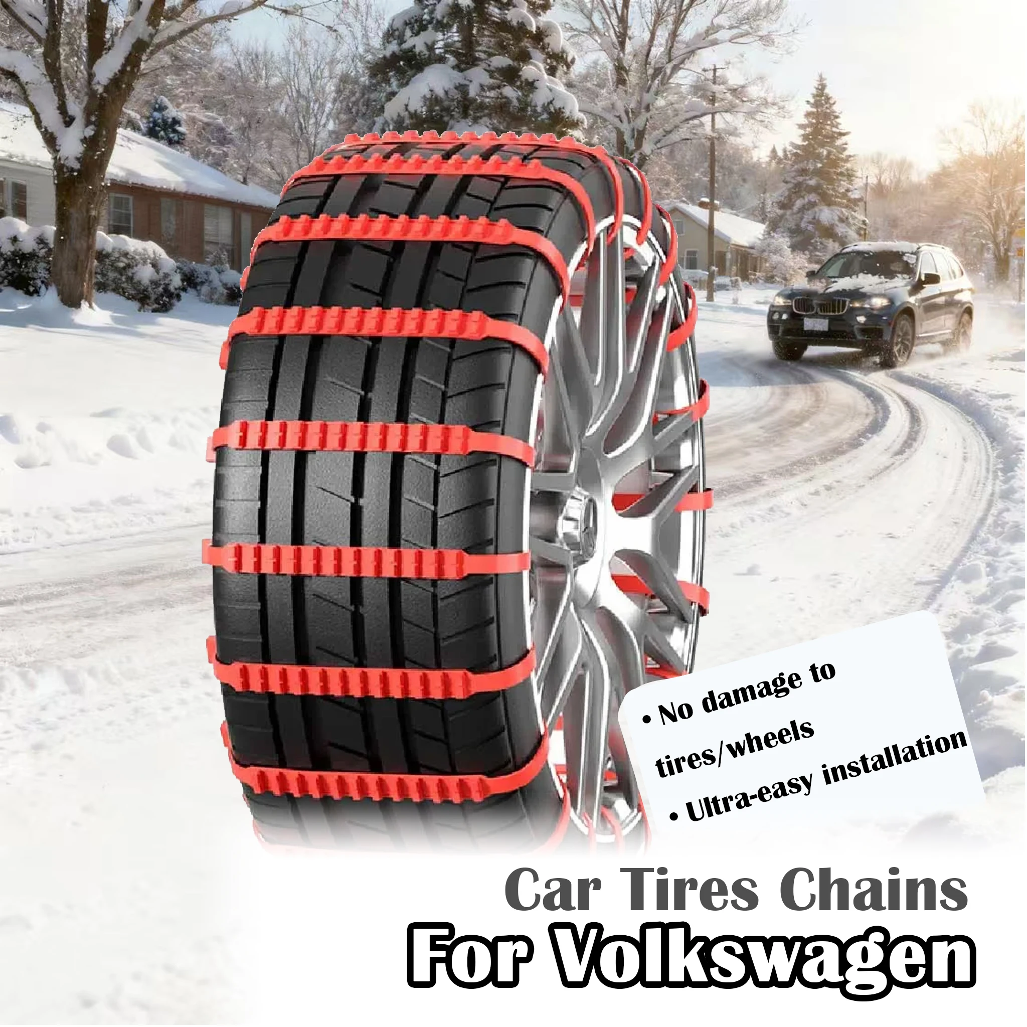 

For Volkswagen VW Golf 8 MK8 Golf 7 MK7 MK6 MK4 id4 Car Tire Chains Winter Snow Anti-Skid Tyre Cable Ties