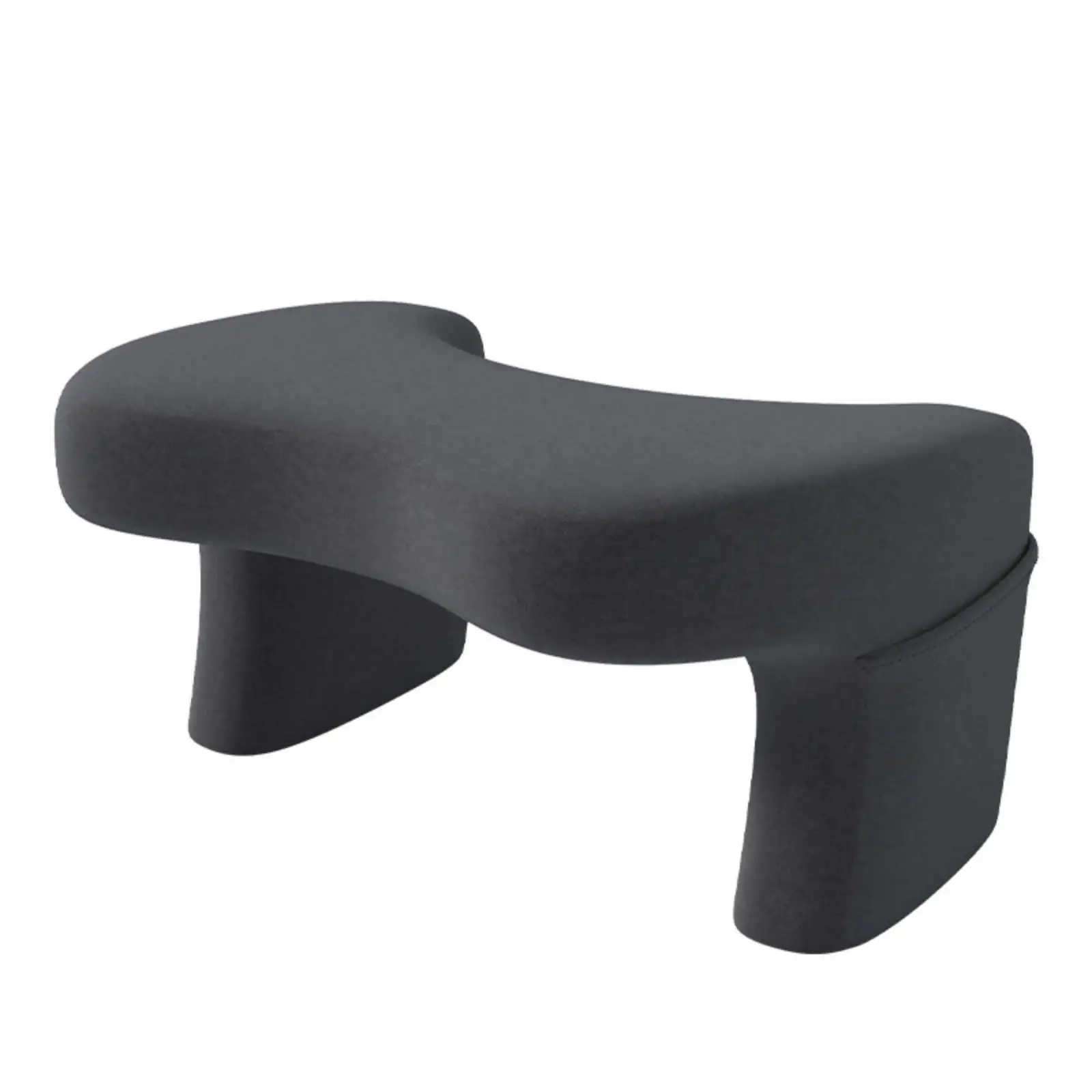 Portable Reading Pillow for Bed with Pocket Ergonomic Back Support Cushion Knitted Cover for Tablet Book and Phone