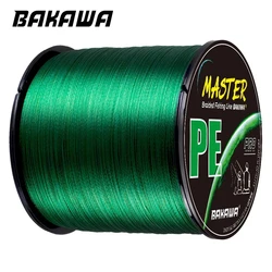 BAKAWA-Linha de Pesca Trançada, Multifilament PE Wire, Fly Sea Saltwater Weave, Pesca Extrema, 4 Vertentes, 4 Vertentes, 300m, 500m, 1000m, 100m, Japão