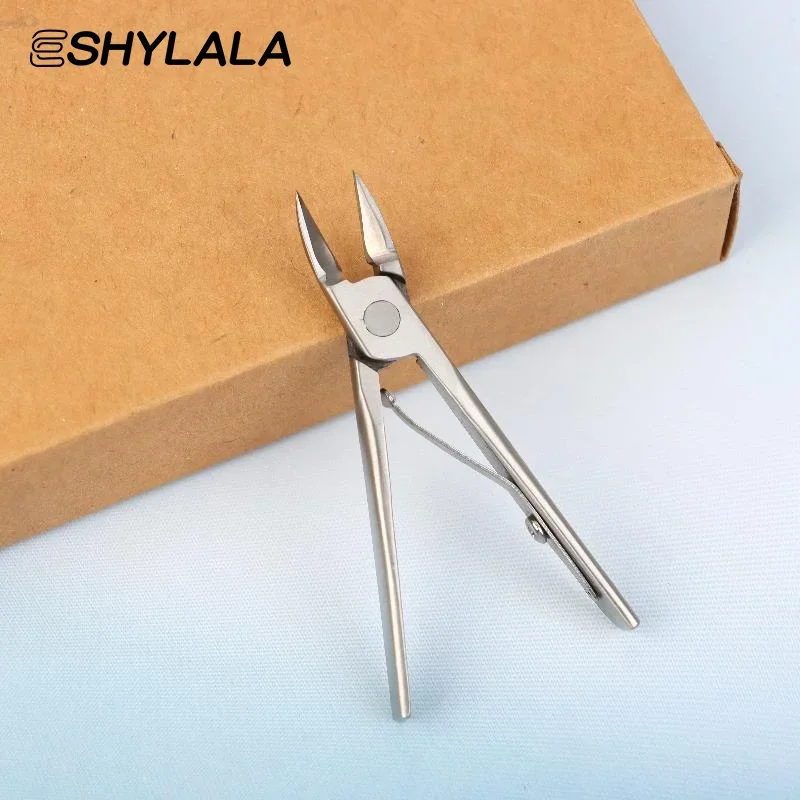 Cortador de unhas profissional grosso com corpo de aço inoxidável para cuidados com as unhas e remoção de unhas encravadas