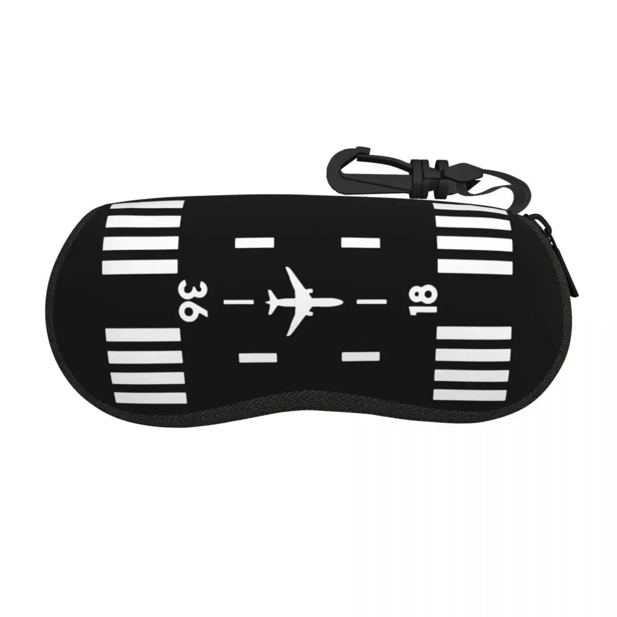 Custom Airport Runway Traffic Controller Shell Eyeglasses Case Fashion Airplane Pilot Aviator Glasses Case Sunglasses Box Pouch