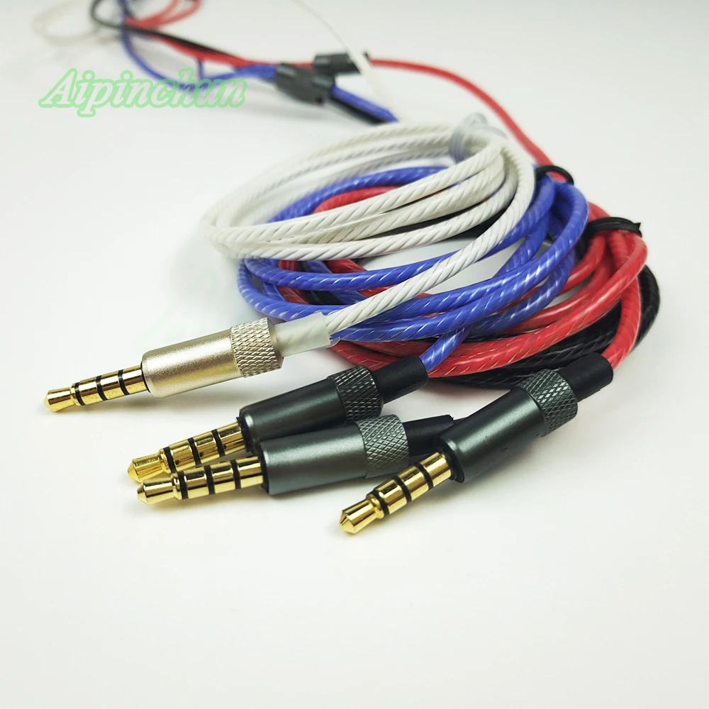 Aipinchun 3,5 мм 4-полюсный разъем для самостоятельной сборки наушников аудиокабель с микрофоном Ремонт замены наушников телефонный шнур A28