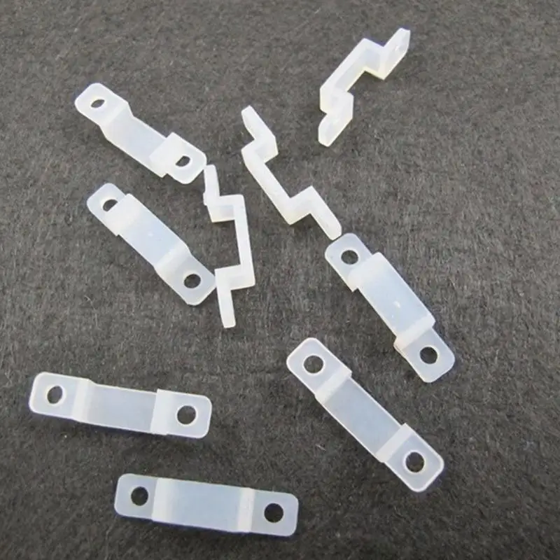 50Pcs 10mm 12mm 14mm 17mm Fixer Silicon Clip for LED Silicone Clip, Light Strip Silicone Clip Fixing Clip
