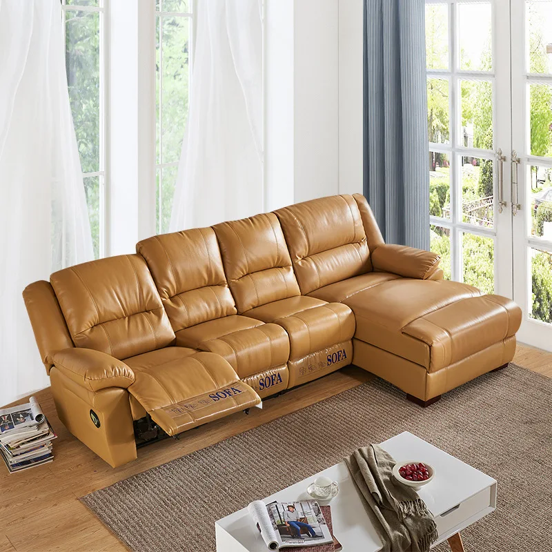 

Customizable First-class Space Capsule, Leather Living Room Combination Sofa, Apartment, Reclining First-layer Cowhide