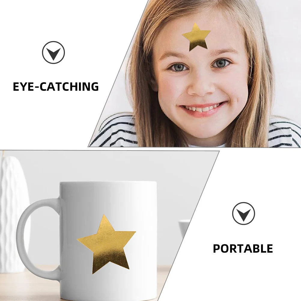 

2 Rolls Colored Star Stickers Decoration Decorative Aluminum Foil Wall Stars for