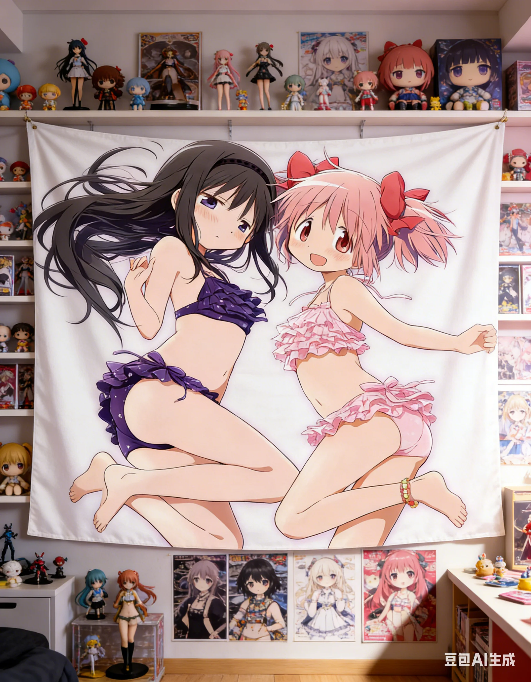 Dark Magical Girl Tapestry Multiple Sizes HD Print Madoka Anime Polyester Gothic Room Decor Bedroom Wall Art Gift