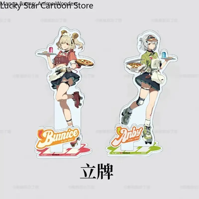 

Cosplay Anime Zenless Zone Zero X PizzaiLa Burnice Whita Anby Demara Badge Pendant Gifts Acrylic Stand Figures Standing Sign New