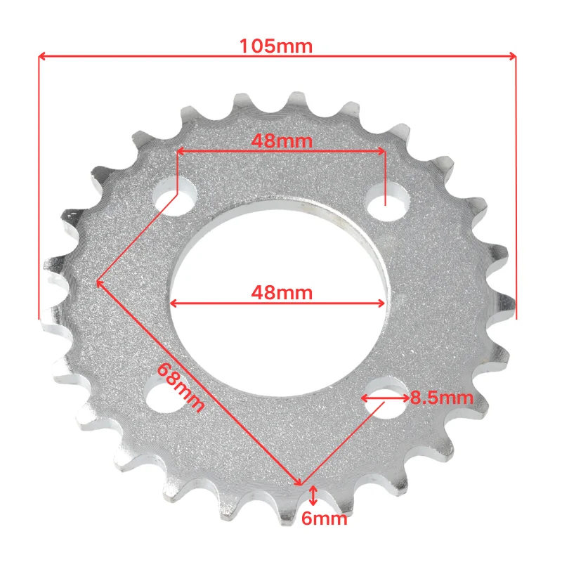 420/428 Chain 25 Teeth Rear Chain Sprocket For Go-Kart 70CC 90CC  110cc 125cc 140cc 250CC Pit Dirt Bike ATV Quad Bike Motorbike - view 5