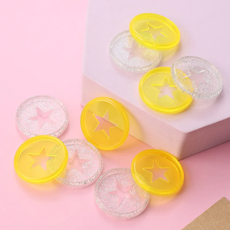 Binder Chest 12pcs 30MM Star Disc Mushroom Hole Binder Discs Notebook Loose-leaf Discs Plastic Mini Ring Binder Journal Rings