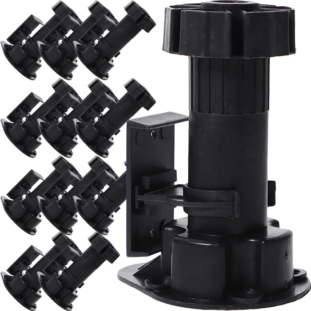 12個の調節可能な家具レベラー、キャビネット脚レベル調整足、家庭、オフィス、カフェ家具用の頑丈な調節可能な脚