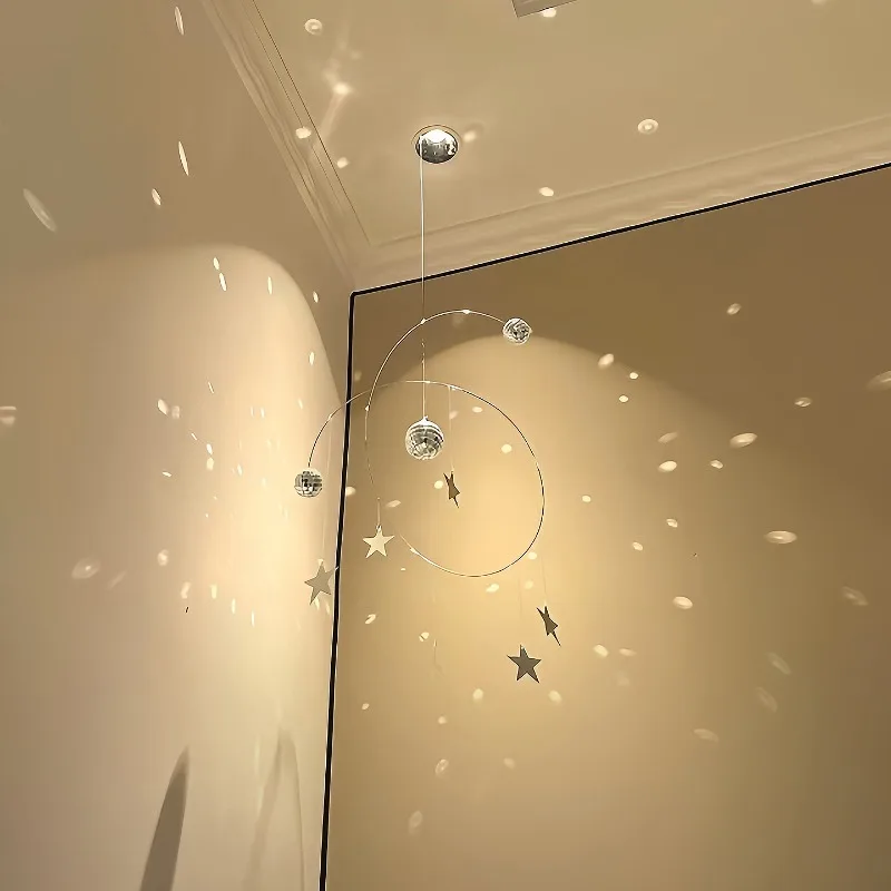 Star reflective pendant pendant disco planet bedroom atmosphere decoration
