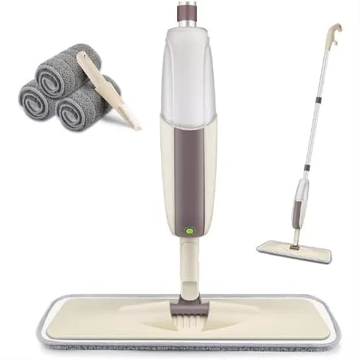 

Spray Mop for Floor Cleaning with 3 Washable Microfiber Pads for Hardwood Laminate Tile Vinyl Home Kitchen