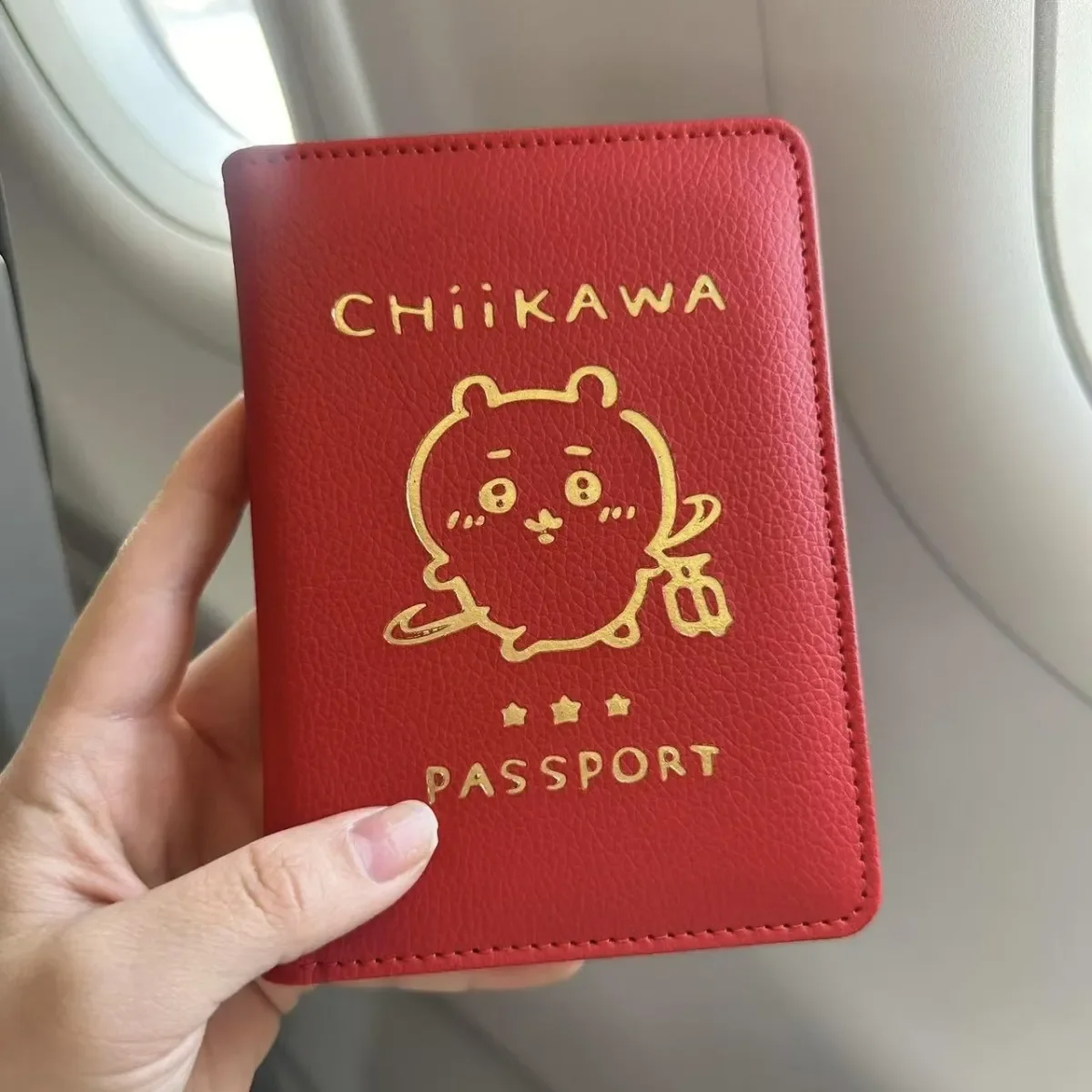 جديد Chiikawa Hachiware حامل جواز سفر جلدي في الخارج وثيقة السفر تذكرة Usagi أنيمي المحمولة حامل بطاقة التخزين الهدايا