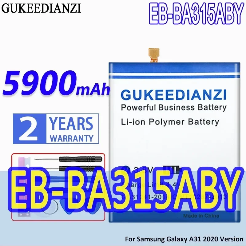 High Capacity GUKEEDIANZI Battery EB-BA315ABY 5900mAh For Samsung Galaxy A32 4G A325f Mobile Phone Batteries