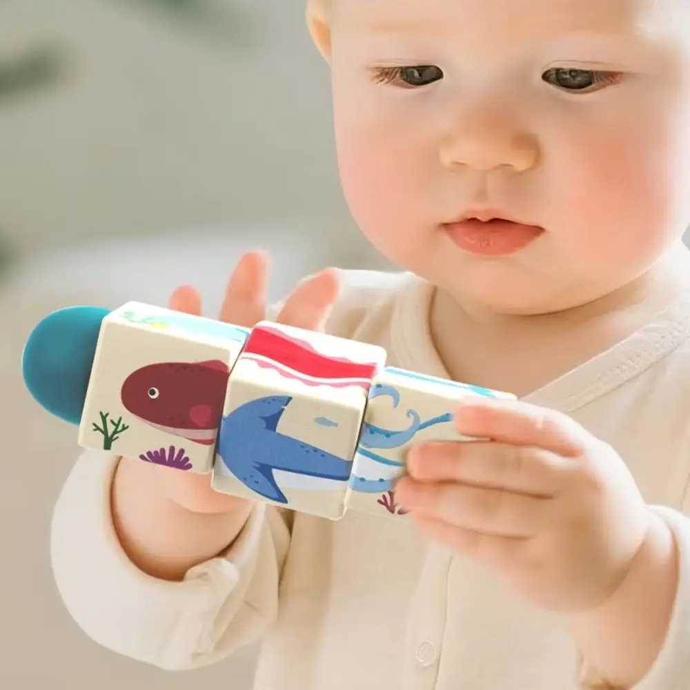 لعبة ألغاز دوارة على شكل حيوانات خشبية، لعبة تعليمية، لعبة مطابقة لبنات البناء