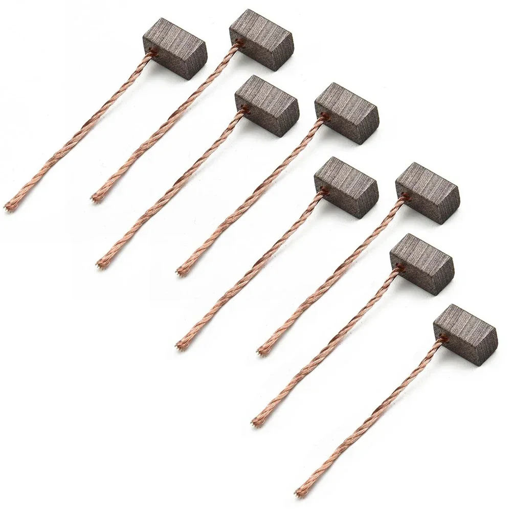 8pcs Carbon Brush Electric Motor Fan Motor Windshield Wiper Motor  Power Tool R Angle Grinder Graphite Brush Replacement Accesso