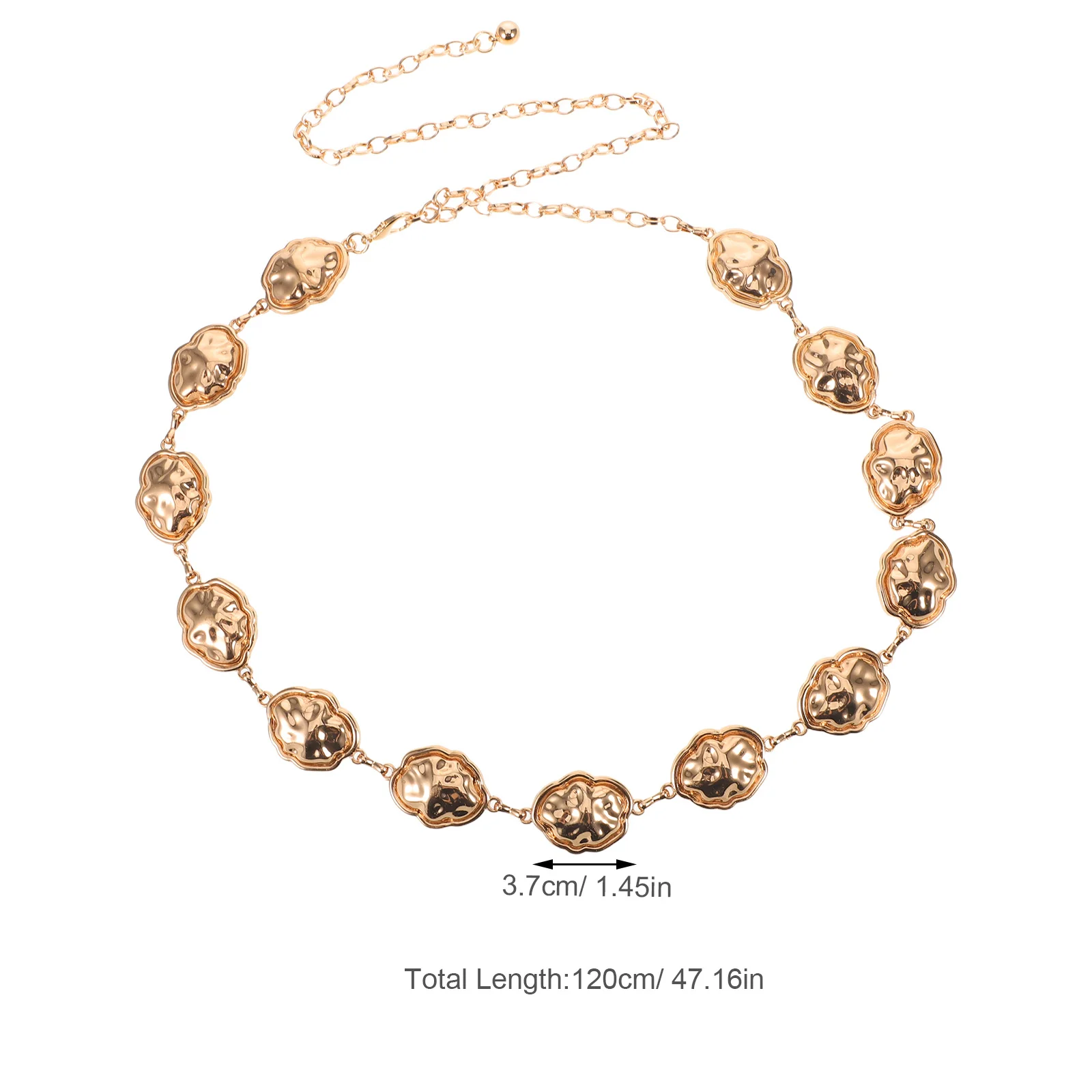 Regulowany metalowy łańcuszek na talię dla kobiet, idealny na imprezy plażowe, taniec, do sukienek codziennych, jeansów, stylowa biżuteria na talię.